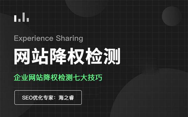 企業(yè)網(wǎng)站降權(quán)檢測七大技巧